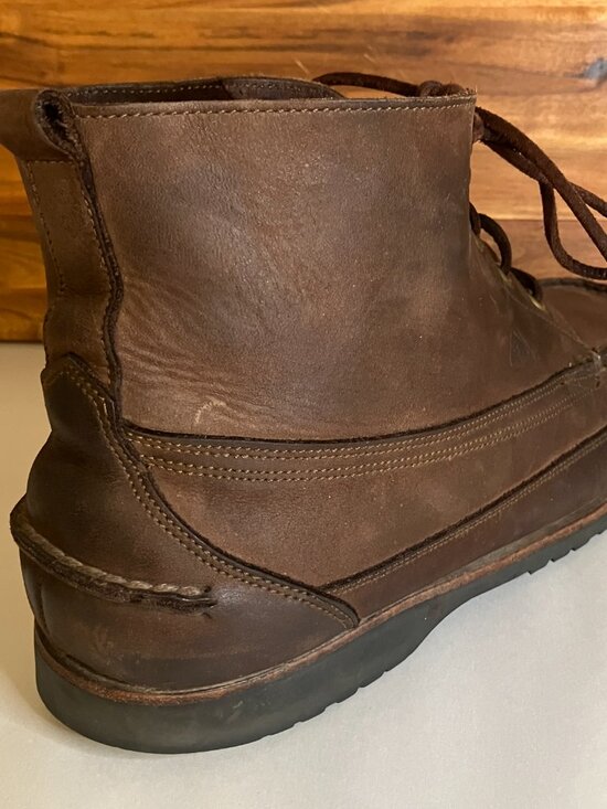 Vintage Florsheim Outdoorsman Boots Mens 10 Brown Leather Chukka Made in USA main image 5